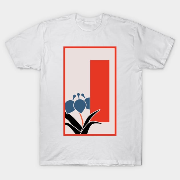 Iris and Red Tanzaku T-Shirt by Nishinegi